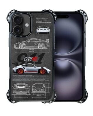 Etui do iPhone 16 Plus IBIZU DropGuard Ultra z MagSafe, TechDrive, 911 GT3 RS