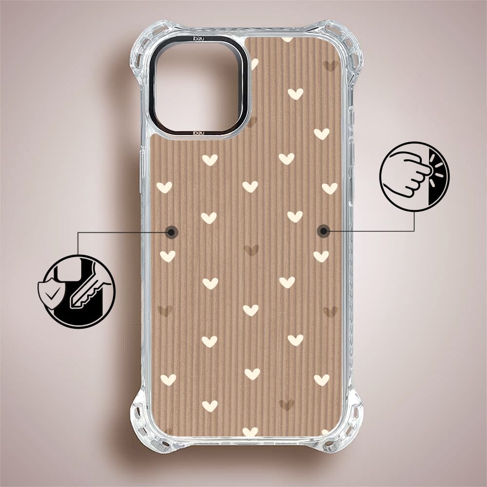 Etui iPhone 14 Plus IBIZU DropGuard Ultra z MagSafe, Boho, Pudrowe serca - obrazek 7