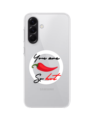 Etui do Samsung Galaxy A56 5G z MagSafe przeźroczyste, silikonowe Flexi, papryczka chilli