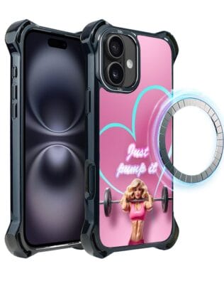 Etui do iPhone 16 IBIZU DropGuard Ultra z MagSafe, #Move, Pump it love