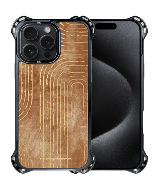 Etui iPhone 15 Pro Max IBIZU DropGuard Ultra z MagSafe, Boho, Geometryczne linie