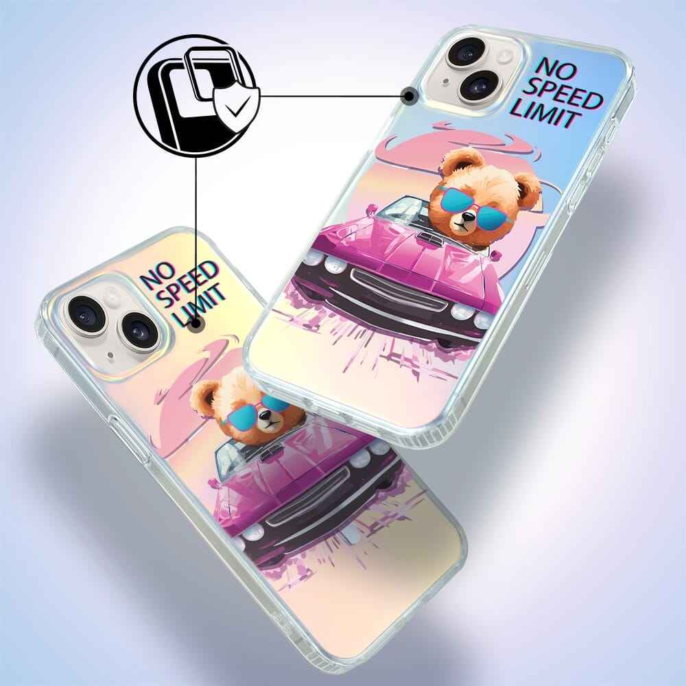 Etui do iPhone 14 IBIZU California Sunset z MagSafe, zmieniające kolor, Pink Car, różowy samochód - obrazek 4