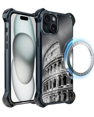 Etui do iPhone 15 Plus IBIZU DropGuard Ultra z MagSafe, Noir City, Koloseum