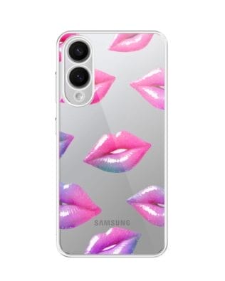 Etui do Samsung Galaxy S25 Edge przeźroczyste, silikonowe Flexi, hologramowe usta