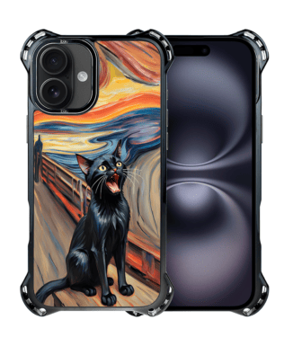 Etui iPhone 16 Plus IBIZU DropGuard Ultra z MagSafe, Edvard Munch, krzyk kota