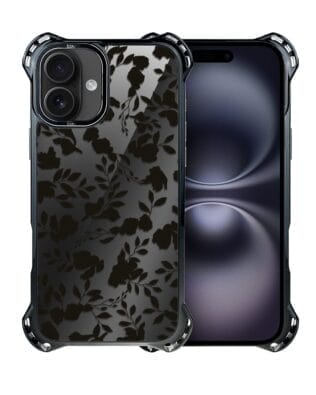 Etui do iPhone 16 IBIZU DropGuard Ultra z MagSafe, Midnight, Cienie liści