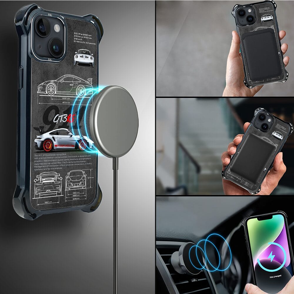 Etui do iPhone 14 IBIZU DropGuard Ultra z MagSafe, TechDrive, 911 GT3 RS - obrazek 8