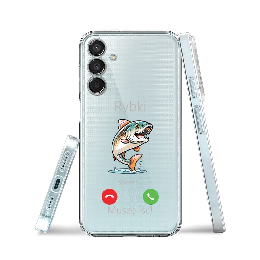 Etui do Samsung Galaxy M15 5G przeźroczyste, silikonowe Flexi, rybki dzwonią - obrazek 3
