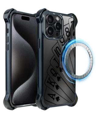 Etui do iPhone 15 Pro Max IBIZU DropGuard Ultra z MagSafe, Midnight, Karty do gry