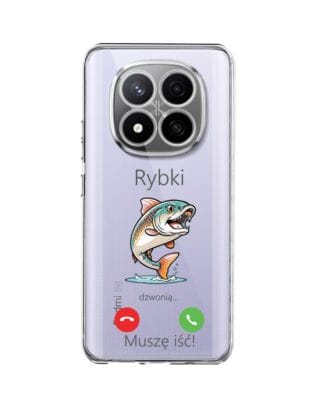 Etui do Xiaomi Redmi Note 14 Pro 4G przeźroczyste, silikonowe Flexi, rybki dzwonią