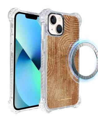 Etui iPhone 13 IBIZU DropGuard Ultra z MagSafe, Boho, Geometryczne linie