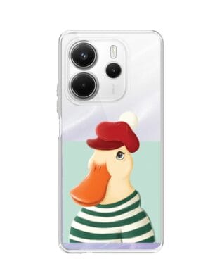 Etui do Xiaomi Redmi Note 14 5G przeźroczyste, silikonowe Flexi, kaczuszka