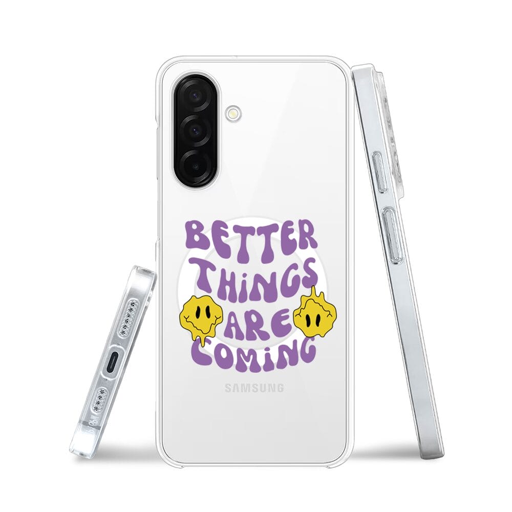 Etui do Samsung Galaxy A26 5G z MagSafe przeźroczyste, silikonowe Flexi, Better Things Are Coming - obrazek 3