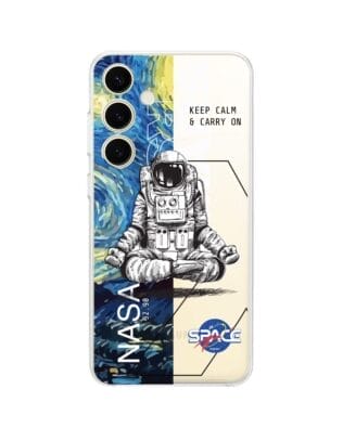 Etui do Samsung Galaxy S24 przeźroczyste, silikonowe Flexi, Keep Calm in Cosmos