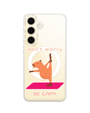 Etui do Samsung Galaxy S24 Plus z MagSafe przeźroczyste, silikonowe Flexi, kapibara