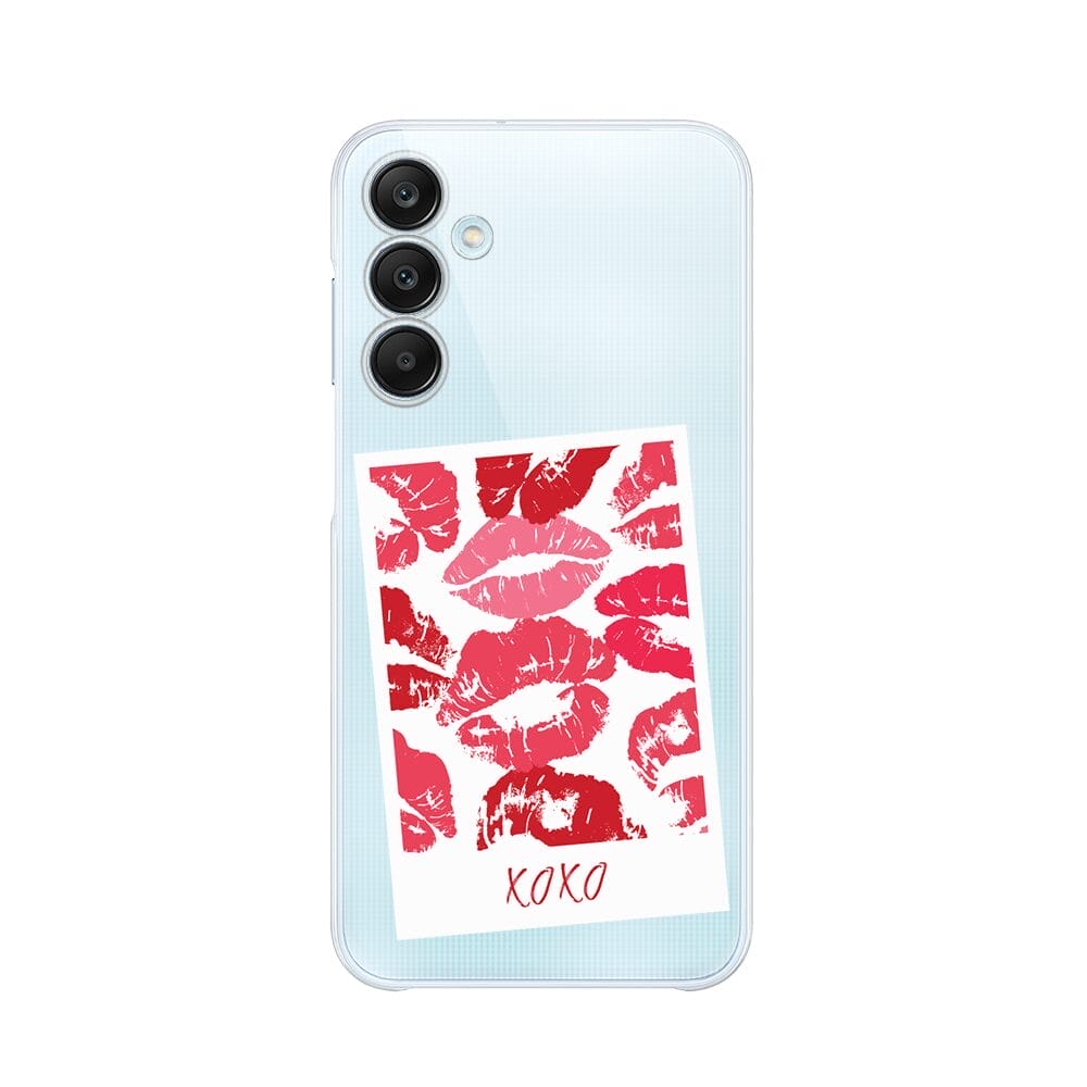 Etui do Samsung Galaxy M35 5G przeźroczyste, silikonowe Flexi, pocałunki, polaroid