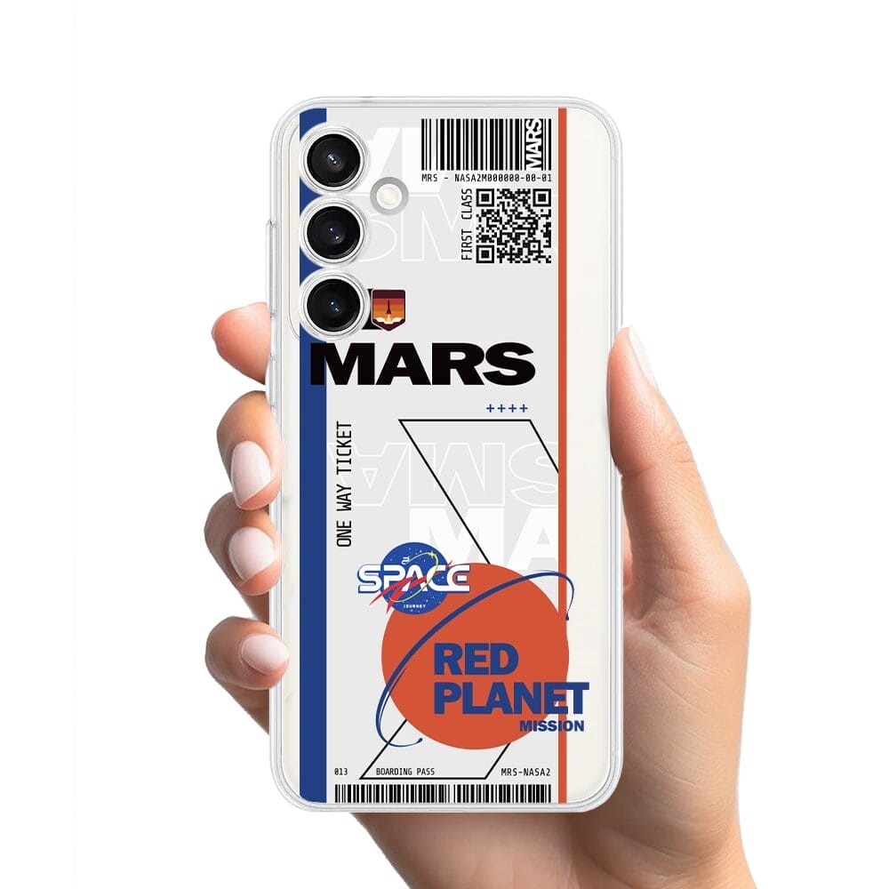 Etui do Samsung Galaxy S23 Plus przeźroczyste, silikonowe Flexi, bilet na Mars - obrazek 2