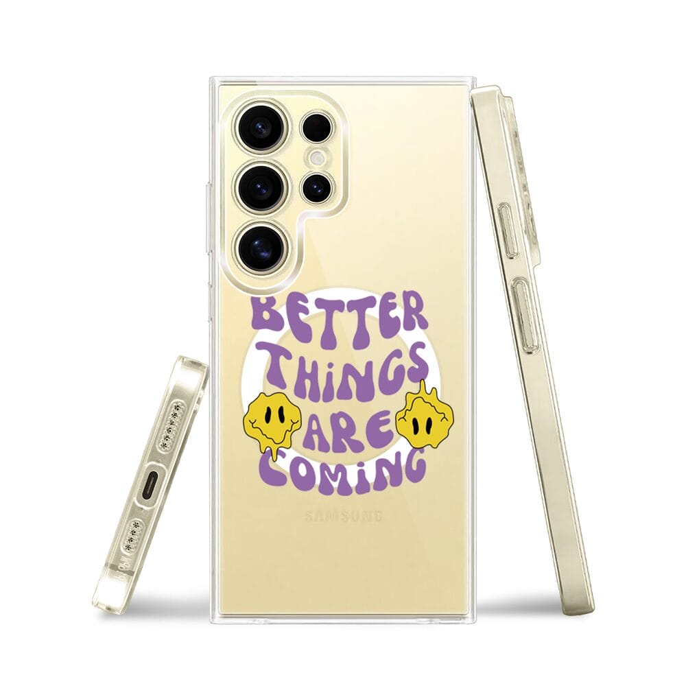 Etui do Samsung Galaxy S24 Ultra z MagSafe przeźroczyste, silikonowe Flexi, Better Things Are Coming - obrazek 3