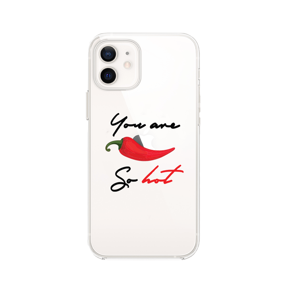 Etui do iPhone 12 Mini przeźroczyste, silikonowe Flexi, papryczka chilli
