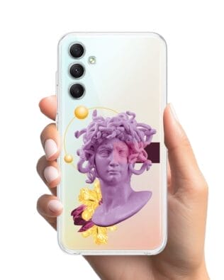 Etui do Samsung Galaxy A34 5G przeźroczyste, silikonowe Flexi, antyczna figura