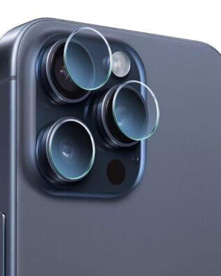 Osłona hybrydowa na aparat, kamerę do iPhone 15 Pro, przeźroczysta