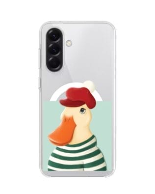 Etui do Samsung Galaxy A56 5G z MagSafe przeźroczyste, silikonowe Flexi, kaczuszka