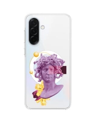 Etui do Samsung Galaxy A36 5G z MagSafe przeźroczyste, silikonowe Flexi, antyczna figura