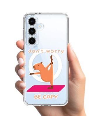 Etui do Samsung Galaxy S24 FE z MagSafe przeźroczyste, silikonowe Flexi, kapibara