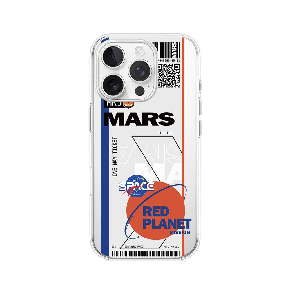 Etui do iPhone 13 Pro przeźroczyste, silikonowe Flexi, bilet na Mars