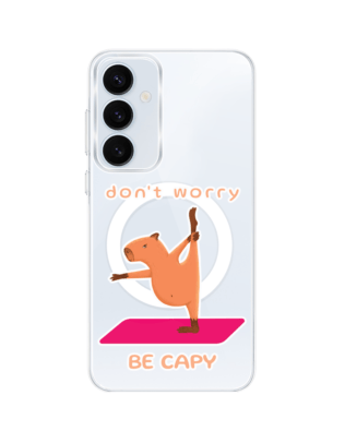 Etui do Samsung Galaxy A35 5G z MagSafe przeźroczyste, silikonowe Flexi, kapibara