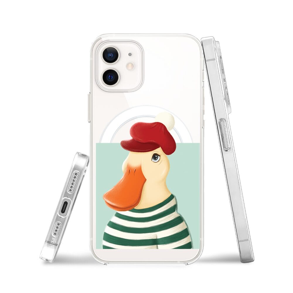 Etui do iPhone 12 z MagSafe przeźroczyste, silikonowe Flexi, kaczuszka - obrazek 3