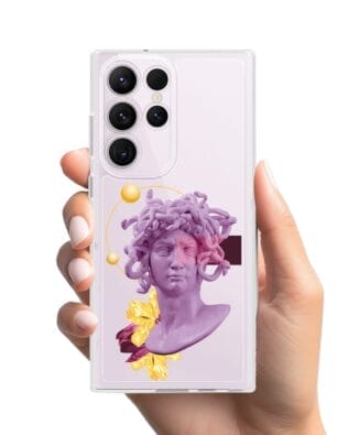 Etui do Samsung Galaxy S23 Ultra przeźroczyste, silikonowe Flexi, antyczna figura