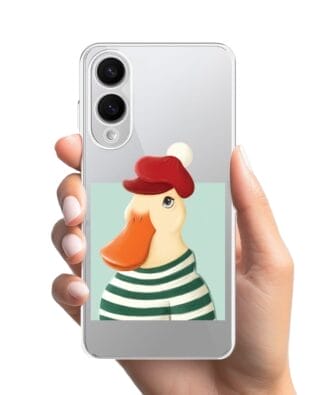 Etui do Samsung Galaxy S25 Edge przeźroczyste, silikonowe Flexi, kaczuszka