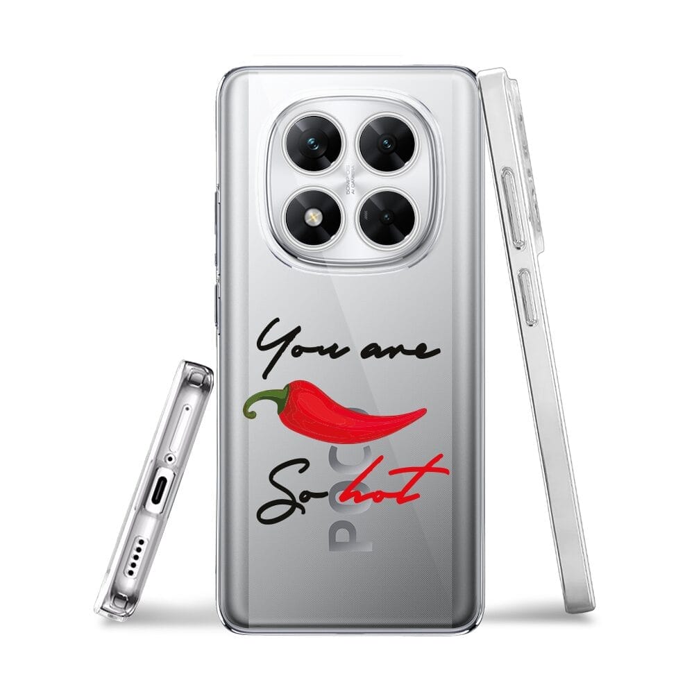 Etui do Xiaomi POCO X7 przeźroczyste, silikonowe Flexi, papryczka chilli - obrazek 3