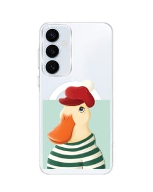 Etui do Samsung Galaxy A35 5G z MagSafe przeźroczyste, silikonowe Flexi, kaczuszka