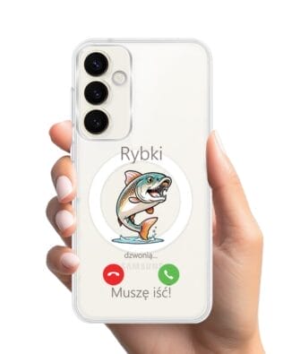 Etui do Samsung Galaxy S23 z MagSafe przeźroczyste, silikonowe Flexi, rybki dzwonią