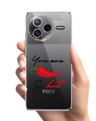 Etui do Xiaomi POCO F7 Ultra przeźroczyste, silikonowe Flexi, papryczka chilli