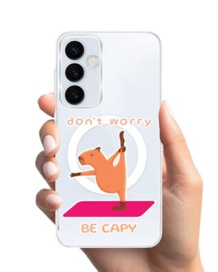 Etui do Samsung Galaxy A55 5G z MagSafe przeźroczyste, silikonowe Flexi, kapibara