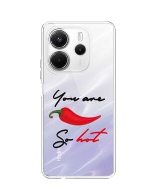 Etui do Xiaomi Redmi Note 14 5G przeźroczyste, silikonowe Flexi, papryczka chilli