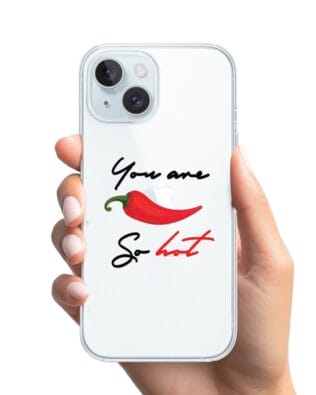 Etui do iPhone 15 przeźroczyste, silikonowe Flexi, papryczka chilli
