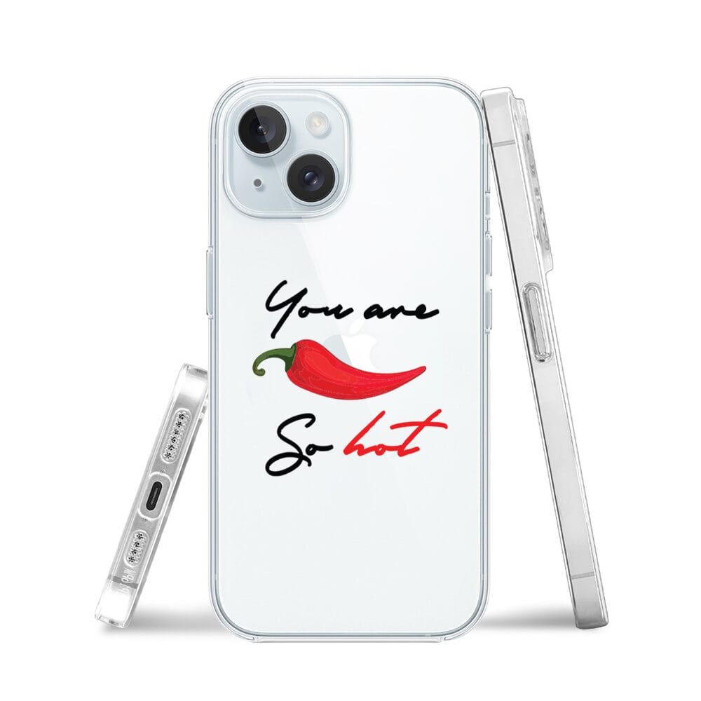 Etui do iPhone 15 Plus przeźroczyste, silikonowe Flexi, papryczka chilli - obrazek 3