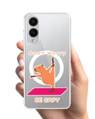 Etui do Samsung Galaxy S25 Edge z MagSafe przeźroczyste, silikonowe Flexi, kapibara