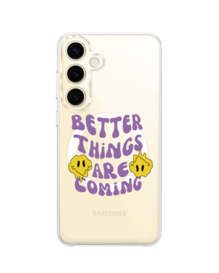 Etui do Samsung Galaxy S24 Plus z MagSafe przeźroczyste, silikonowe Flexi, Better Things Are Coming