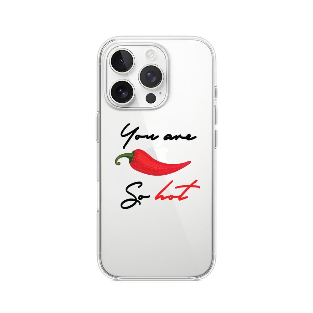 Etui do iPhone 14 Pro przeźroczyste, silikonowe Flexi, papryczka chilli