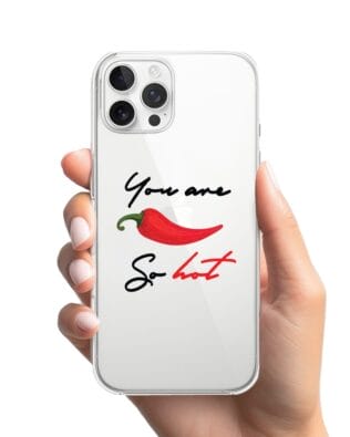 Etui do iPhone 12 Pro przeźroczyste, silikonowe Flexi, papryczka chilli