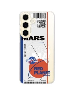 Etui do Samsung Galaxy S24 z MagSafe przeźroczyste, silikonowe Flexi, bilet na Mars