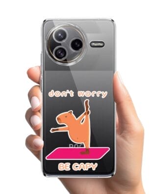 Etui do Xiaomi POCO F7 Ultra przeźroczyste, silikonowe Flexi, kapibara