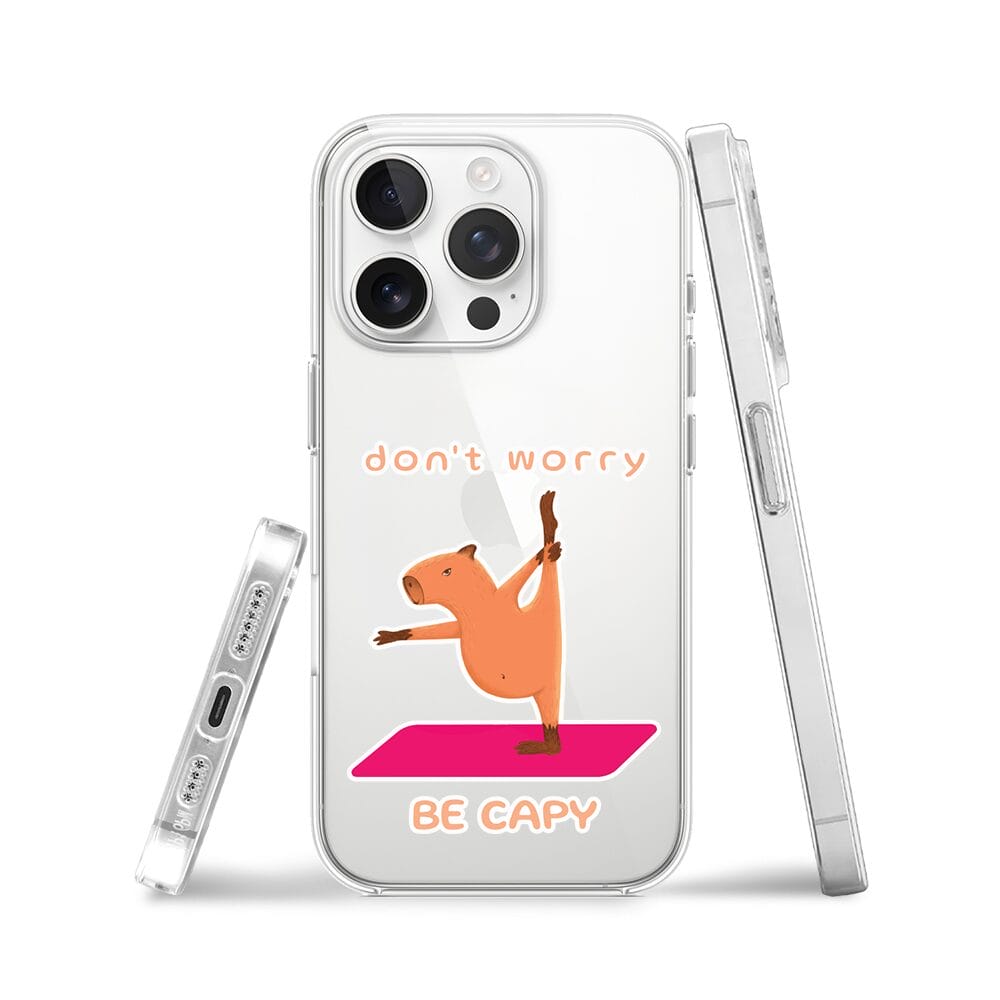 Etui do iPhone 14 Pro Max przeźroczyste, silikonowe Flexi, kapibara - obrazek 3