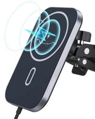 Uchwyt samochodowy MagSafe iPhone 16/15/14/13/12 indukcyjna ładowarka Qi 15W, czarny