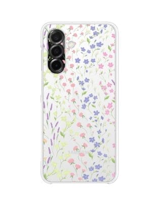 Etui do Samsung Galaxy A26 5G przeźroczyste, silikonowe Flexi, kwiaty polne